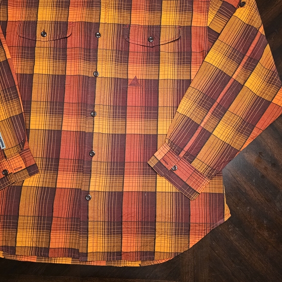 Levi's Silver Tab Men's Button Down Long Sleeves Dress Shirt Orange Size XL - Picture 6 of 12